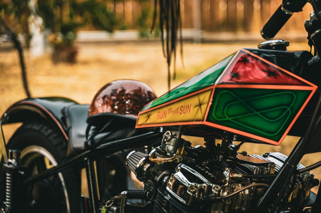 Gepersonaliseerde chopper motor - voorbeeld waarom mensen choppers leuk vinden